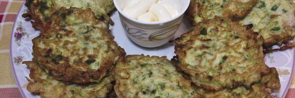 оладьи из кабачков с зеленью