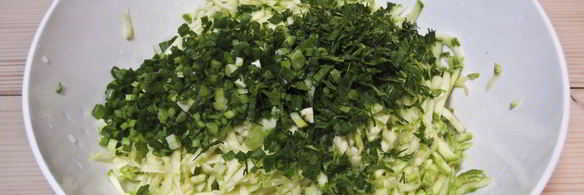 оладьи из кабачков с зеленью