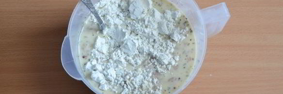 оладьи из куриного филе с крахмалом и кефиром