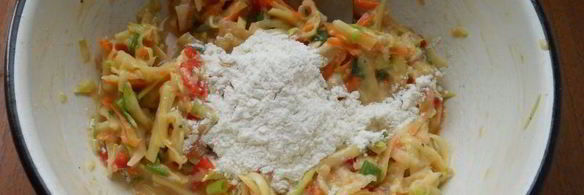 оладьи из овощей с куриным фаршем