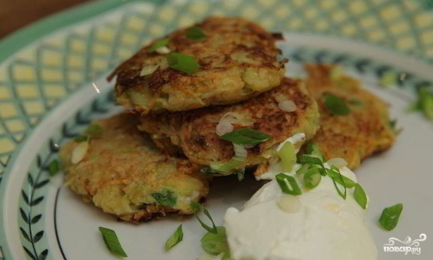 Рецепт оладий из овощей