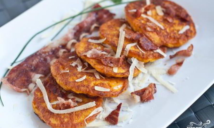 Рецепт оладий из тыквы с сыром