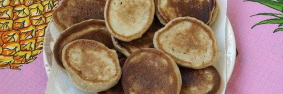 оладьи с бананом на кефире