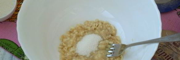 оладьи с бананом на кефире