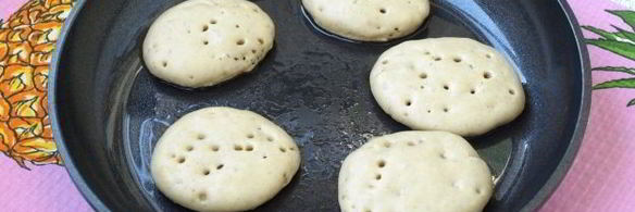 оладьи с бананом на кефире