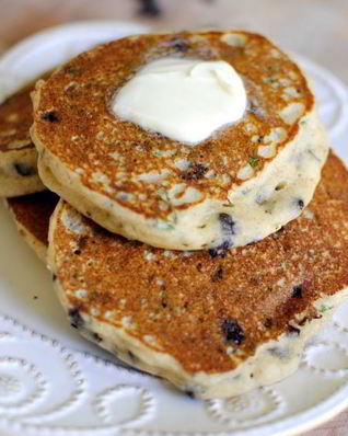 Оладьи с базиликом и шоколадом