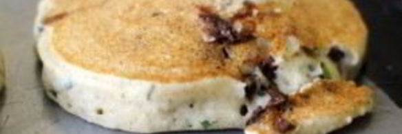 оладьи с базиликом и шоколадом