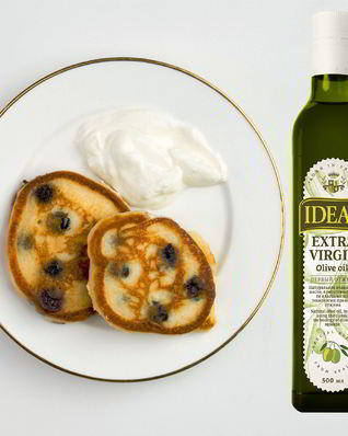 Оладьи с голубикой