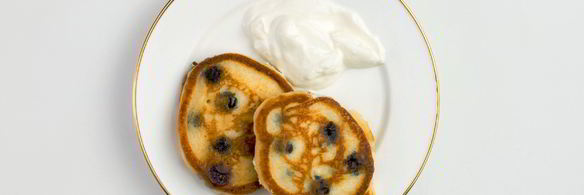 оладьи с голубикой