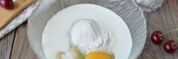 оладьи с вишней на кефире