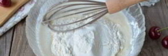 оладьи с вишней на кефире