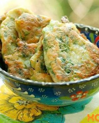 Оладьи со шпинатом