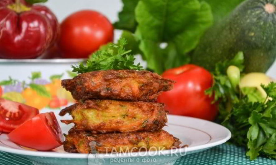 Рецепт пышных оладий из кабачков