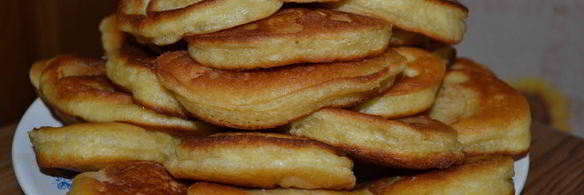 пышные оладьи на кефире с сюрпризом