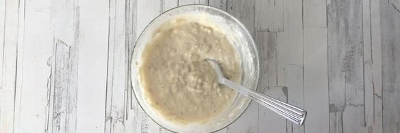 сливочные оладьи с грушей дюшес