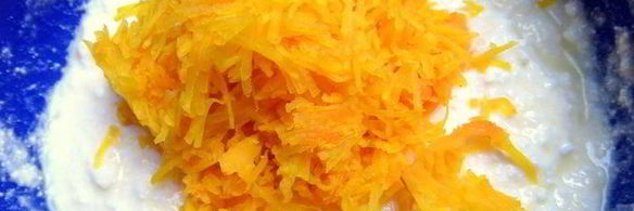 тыквенные оладьи на твороге