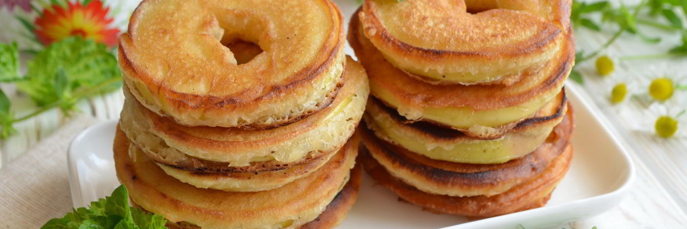 Яблочные оладьи Звездочки