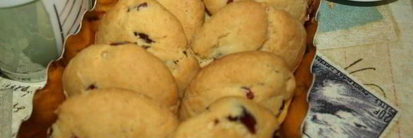 апельсиновое печенье с вяленой клюквой