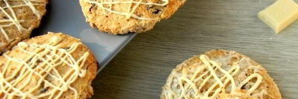 овсяное печенье с изюмом и белым шоколадом