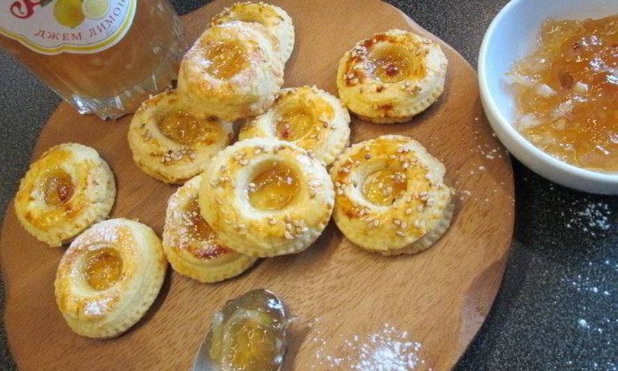 Рецепт печенья песочного с лимонным джемом