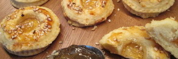 печенье песочное с лимонным джемом