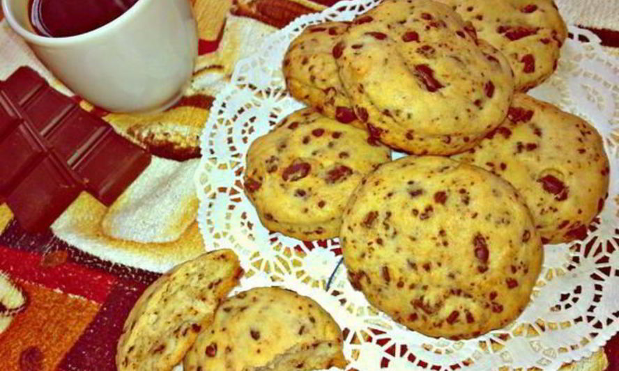 Рецепт печенья с кусочками шоколада
