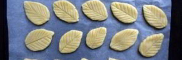 печенье весенние листья