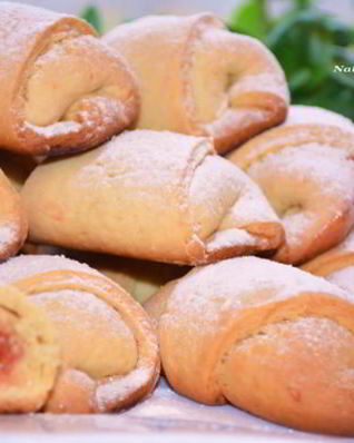 Песочные рогалики с мармеладом