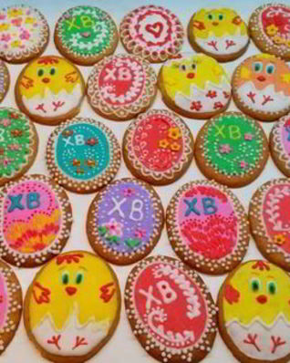 Расписные имбирные печенья к Пасхе