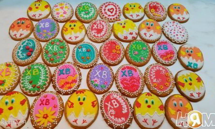 Рецепт расписных имбирных печений к пасхе