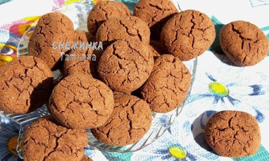 Рецепт шоколадного печенья на гречневой муке