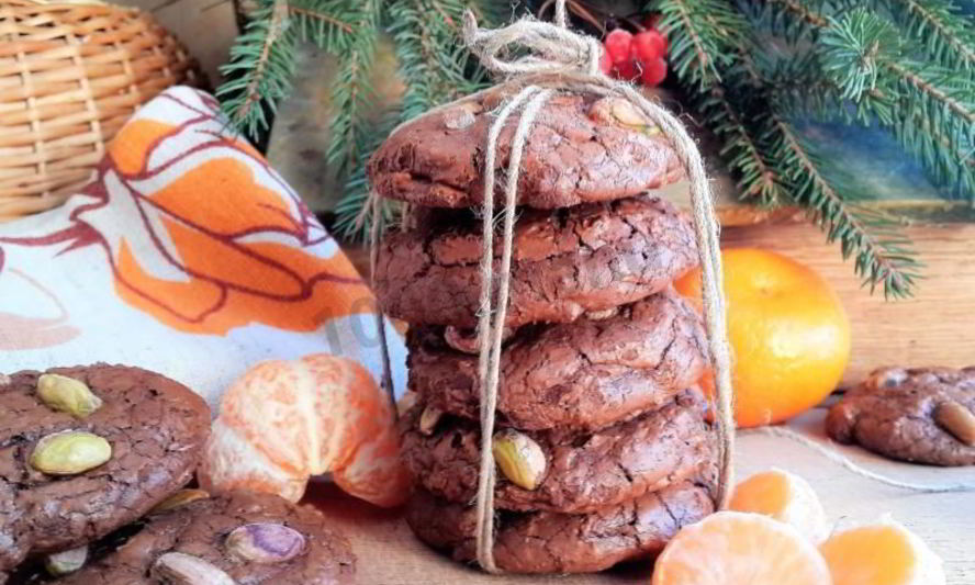 Рецепт шоколадного печенья с фисташками