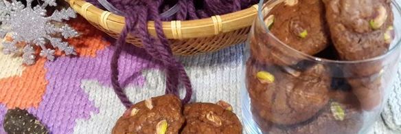 шоколадное печенье с фисташками