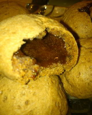 Шоколадное печенье с ирисками