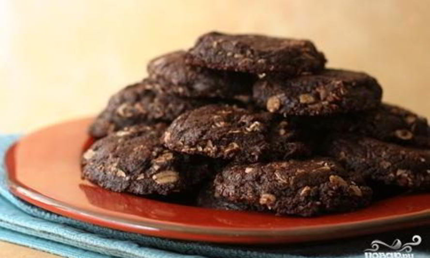 Рецепт шоколадного печенья с овсяными хлопьями