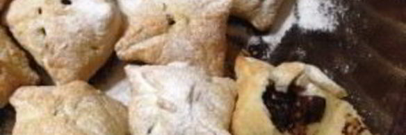 слоеные печенья с шоколадом и орехами