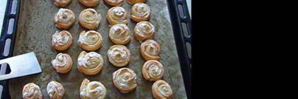 творожное печенье розочки