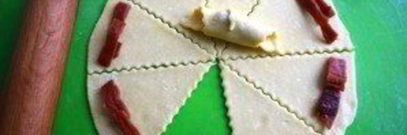 творожные рогалики с начинкой