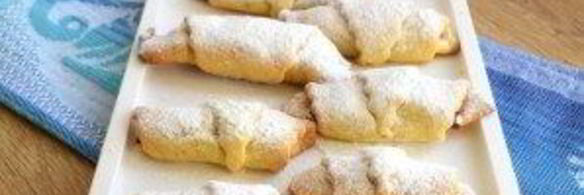 творожные рогалики с начинкой