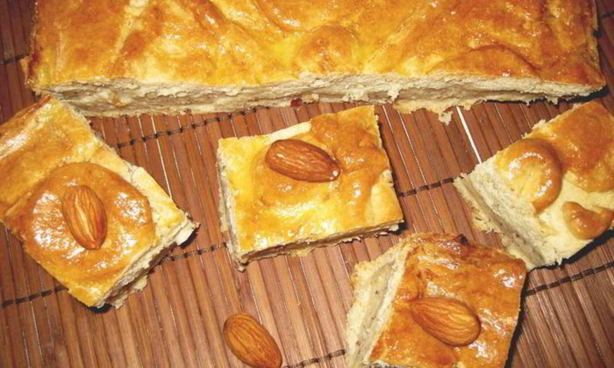 Рецепт бакского пирога с заварным кремом и миндалем