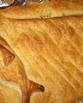 Быстрый пирог с семгой