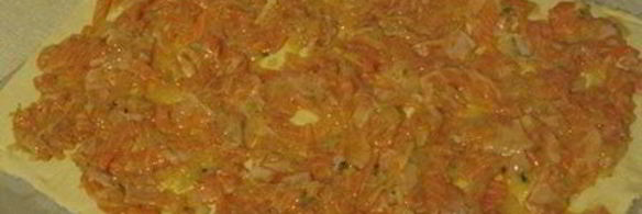 быстрый пирог с семгой