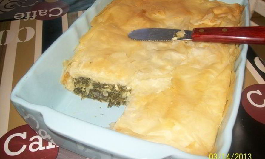 Рецепт греческого пирога со шпинатом и сыром фета