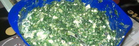 греческий пирог со шпинатом и сыром фета