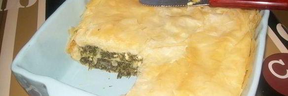 греческий пирог со шпинатом и сыром фета