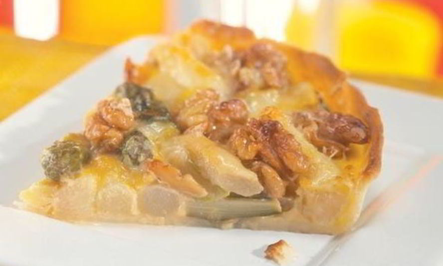 Рецепт киша из спаржи с грецким орехом