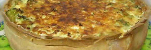 киш с брокколи и куриной грудкой