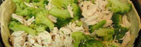 киш с брокколи и куриной грудкой