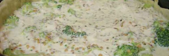 киш с брокколи и куриной грудкой