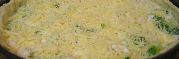 киш с брокколи и куриной грудкой